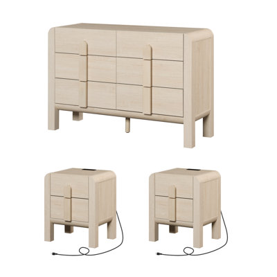 Adora Mid-Century Modern Wood Bedroom Set