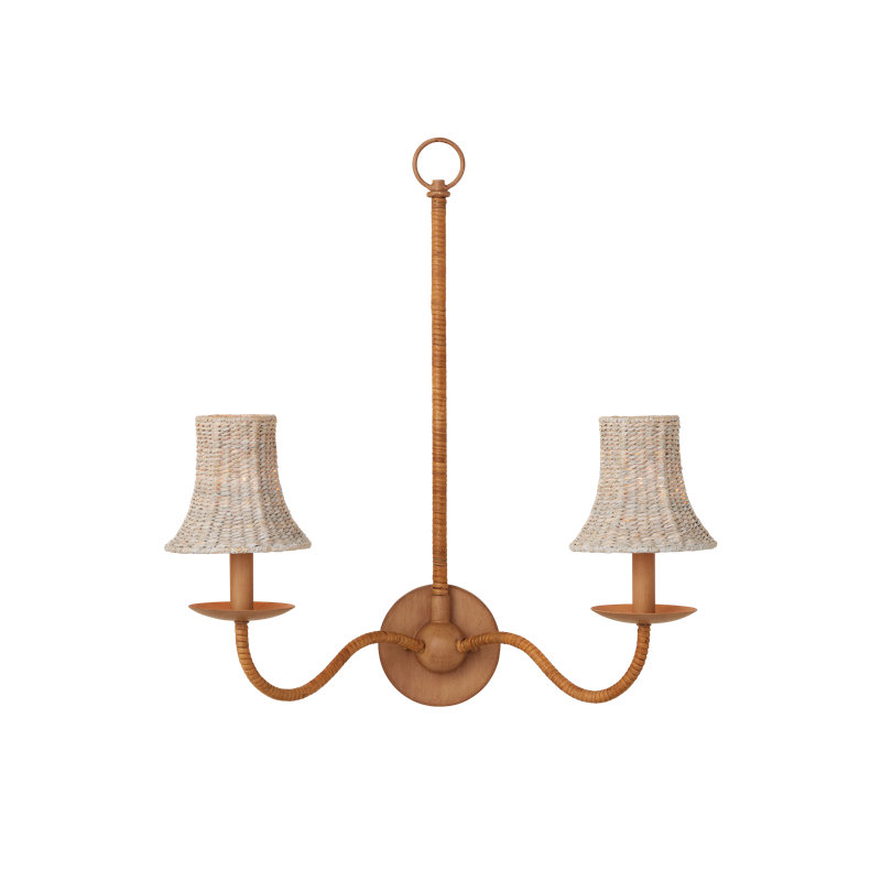 Bell Whitewashed Chandelier Shade, Whitewash