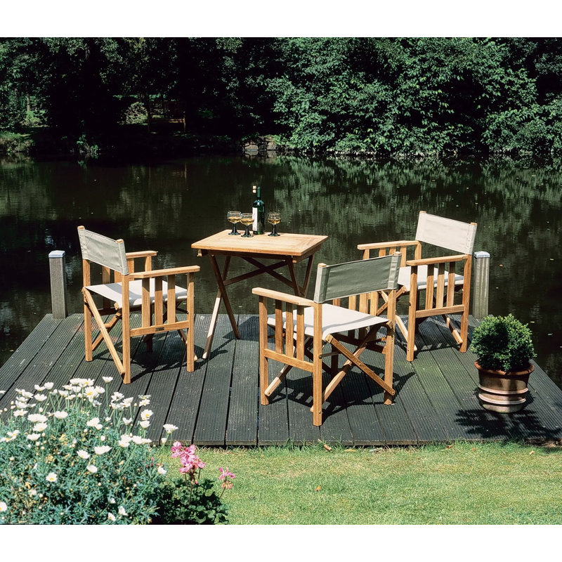 Safari Outdoor Teak Dining Armchair, Forest Green