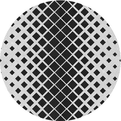 Tapis noir/gris à motifs