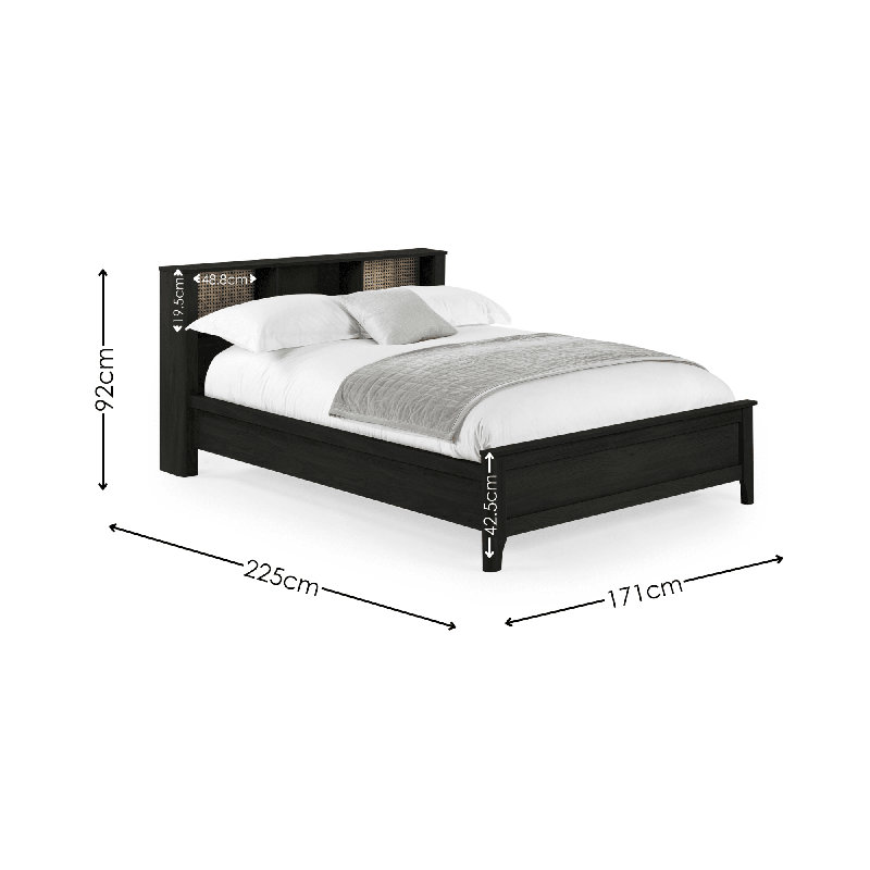 Georgio Bed, Kingsize (5'), Black