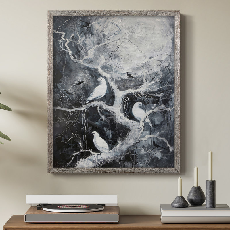 Reproduction encadrée, série ANIMALS - bois massif, H 30 po x l 24 po