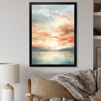 «Bold Sunset Coastal Horizon IV», reproduction sur toile