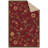 Ottohome Non-Slip Floral Leaves Area Rug For Living Room, Hallway, Entryway Rug, Dark Red-1963097457