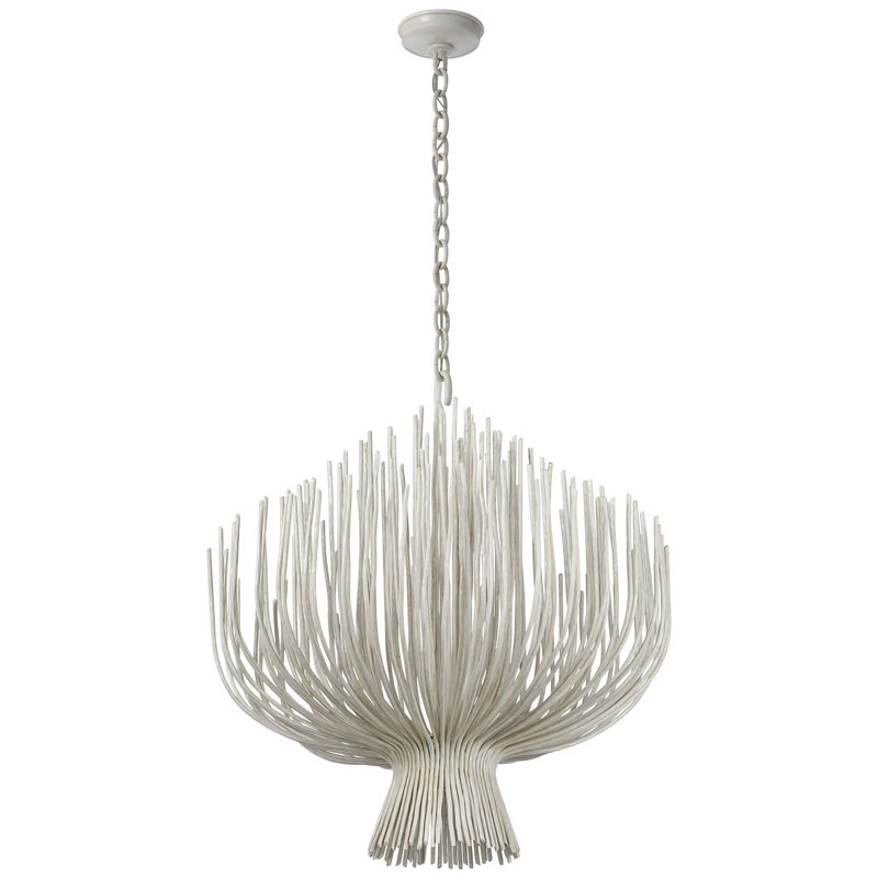 Chapman & Myers Astra 42" Sculpted Chandelier, 35.5" H x 31.75" W x 31.75" D, Waxed Plaster
