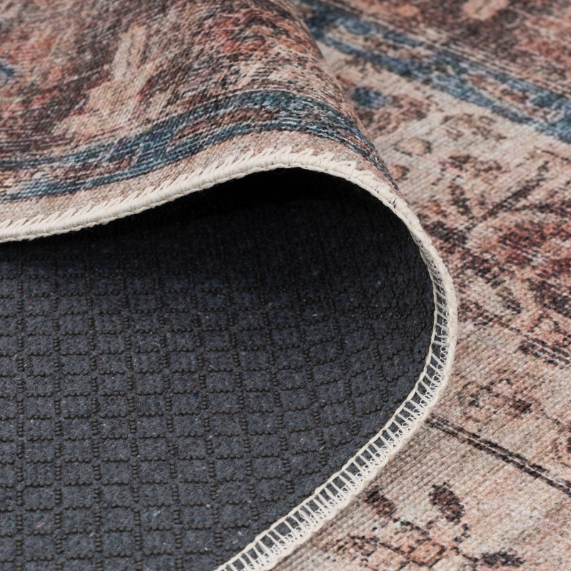 Cahours Vintage Look Cotton Area Rug, Runner 60cm x 240cm