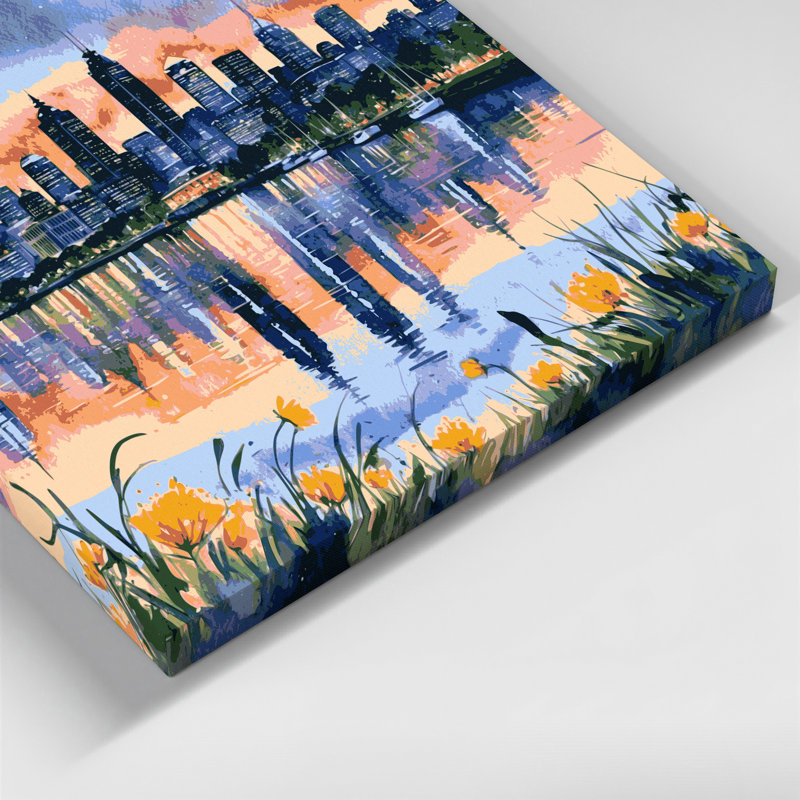 Cities Perth Australia Gray Canvas Wall Art, 20" H x 24" W