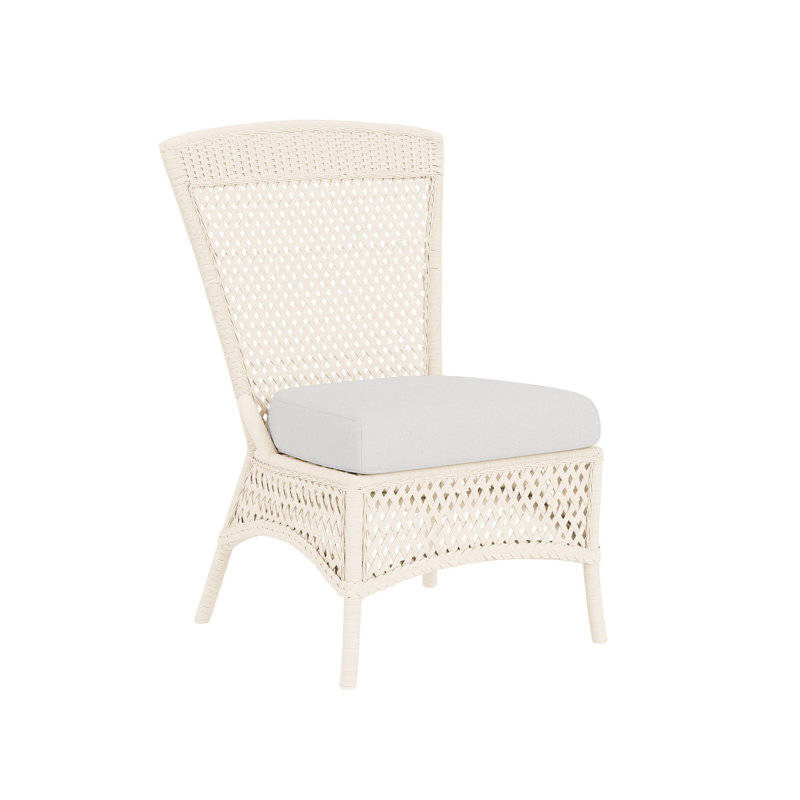 Grand Traverse Outdoor Dining Side Chair, Caramel, Canvas Natural Sunbrella® Canvas