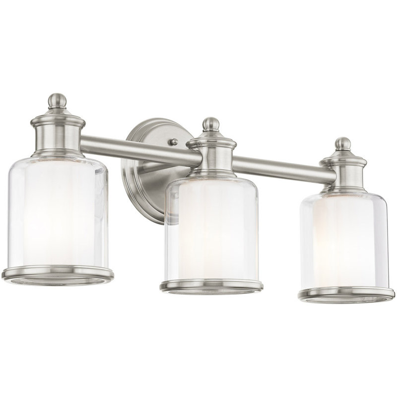 Éclairage pour meuble-lavabo 3 lumières Asem, Nickel brossé