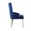 Mobilier de salle à manger luxueux avec velours bleu