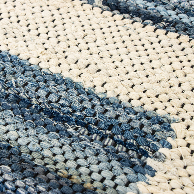 Topstitch Washable Cotton Rug, Rectangle 4' x 6'