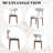 4-Piece Cotton-Linen Set With Curved-Back Wooden Dining Chairs-120424367