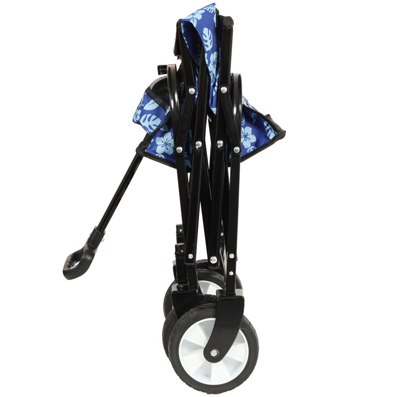 Chariot pliable pliable coloré Minimeetall avec système de cerclage, chariot de plage, chariot d'épicerie de camping
