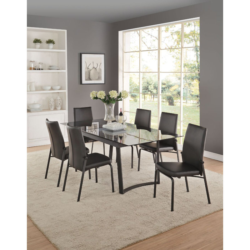 Chaise d'appoint Aleceia, Noir, Noir