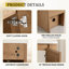 Meuble-lavabo mural 42 po avec lavabo d'art en céramique et 1 tablette de rangement, 2 portes à fermeture douce, emballage KD, contreplaqué