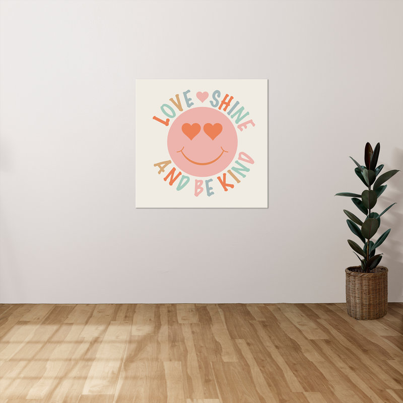 "Love Shine" par Katrina Craven, reproduction sur toile, H 18 po x l 18 po x P 1 po