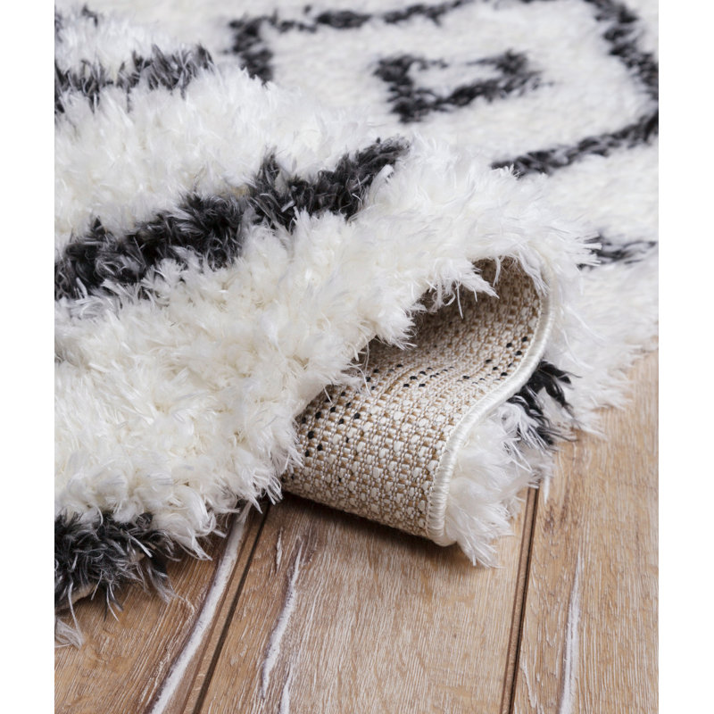 Tapis marocain en velours tissé à la machine Harkness, Rectangle 5 pi 3 po x 7 pi 7 po