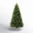 Traditional Prelit Artificial Christmas Tree with Warm Lights and Metal Stand, Wide Realistic Tree-1760786250