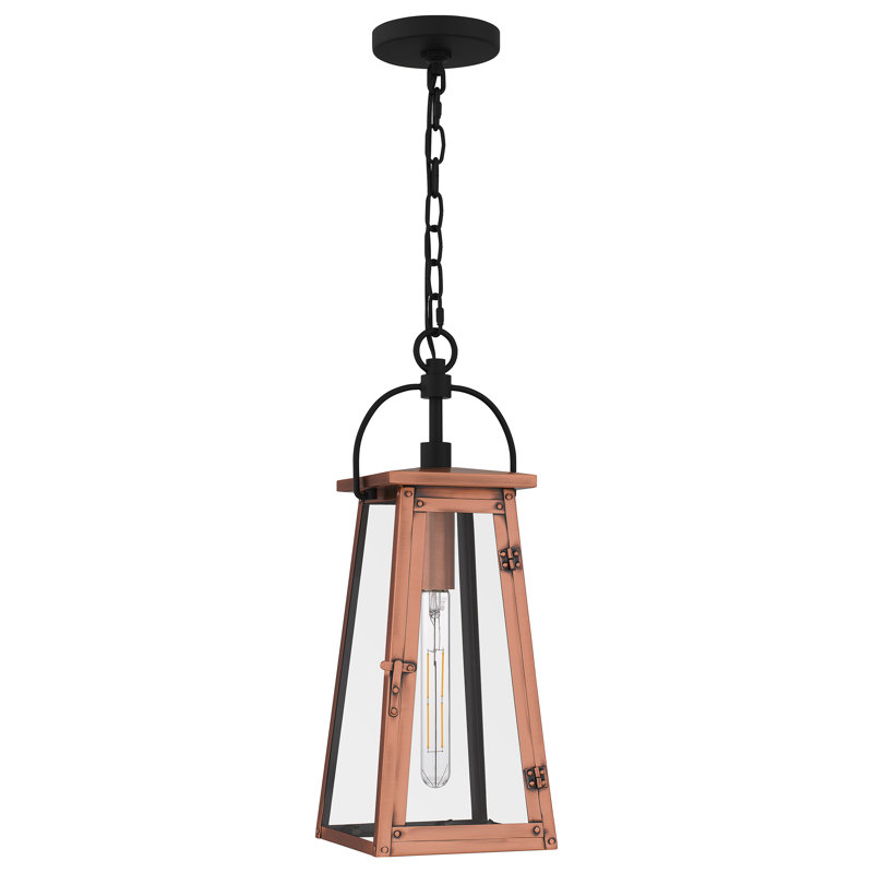 Sessoms 1-Light Aged Copper Mini Pendant Light