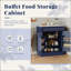 Garde-manger autoportant moderne, rangement pour buffet, armoire à café avec tiroir, 2 tablettes réglables et 2 tablettes de porte pour la cuisine et la salle à manger-1010031690