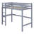 High Wood Loft Bed, With Safety Guardrail, Built-In Desk, Ladder-249197924