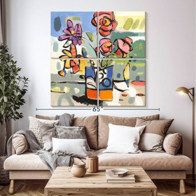 Harnek Southern Florals I, 50" H x 50" W