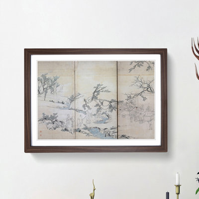 Gathering in the Orchid Pavilion by Maruyama Okyo - Framed Print