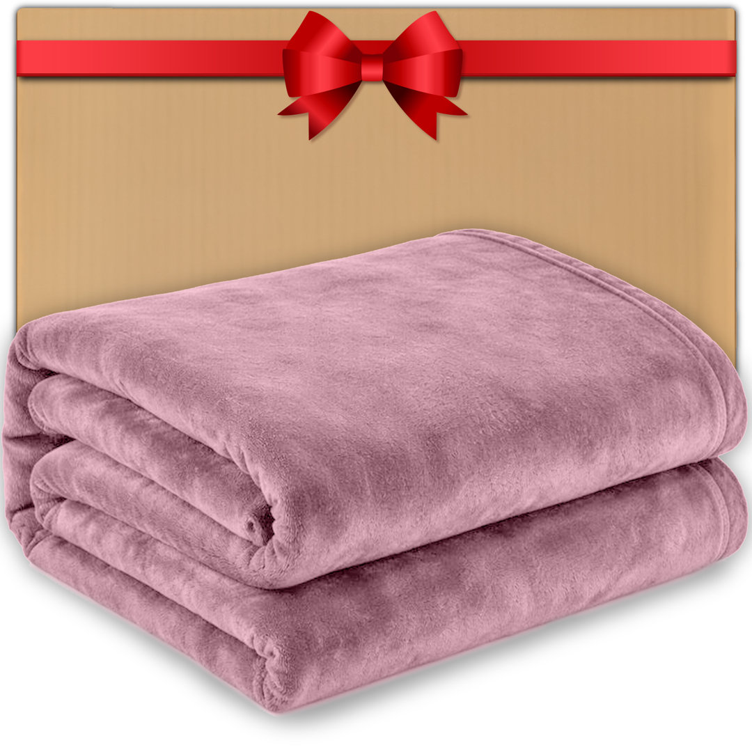 Pamposh Flannel Fleece Single Throw Blankets Microfiber Solid Blankets for Bed and Couch Ultrasoft Lightweight Plush Fleece Blanket Single Size for Ca