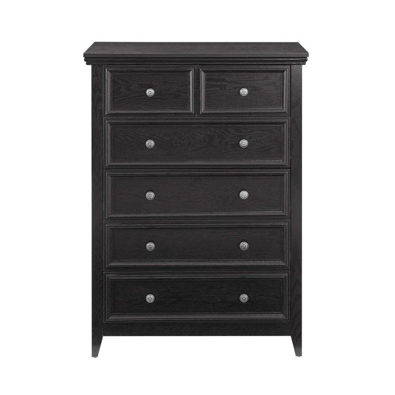 Commode 6 tiroirs Modern, Noir