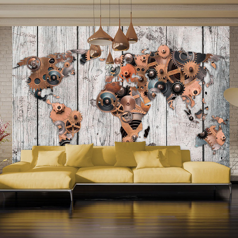 Murale lisse, Orange, 96" L x 135" W