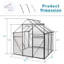 Base surélevée en polycarbonate et serres en aluminium robustes