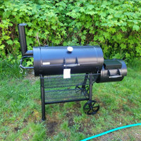 Alphamarts Free-standing 36” Barrel Charcoal Grill w/ Offset Smoker 941 sq.  in for Camping, Backyard Cooking & Reviews