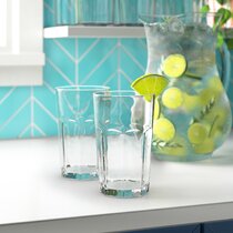 6x Coloured Water Glasses Multicoloured Party Cocktail Tumblers 305ml 6  Colours