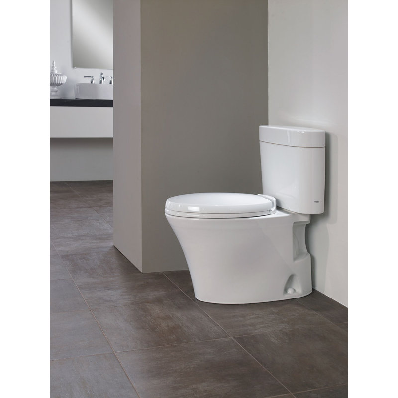 Nexus 1.6 GPF Elongated Two-Piece Toilet (Seat Not Included), Colonial White, Left-Hand