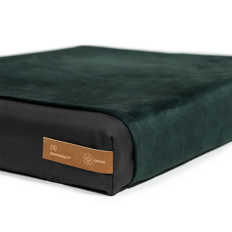 Orthopedic Polyester Pet Bed, 8cm H x 90cm W x 110cm D, Dark Green