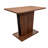Modern Extendable Dining Table, Walnut & Black Expandable Kitchen Table for Small Spaces, 57-inch