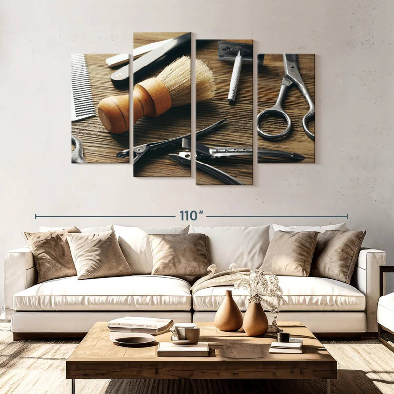Shuttleworth Barber Tools, 54" H x 84" W