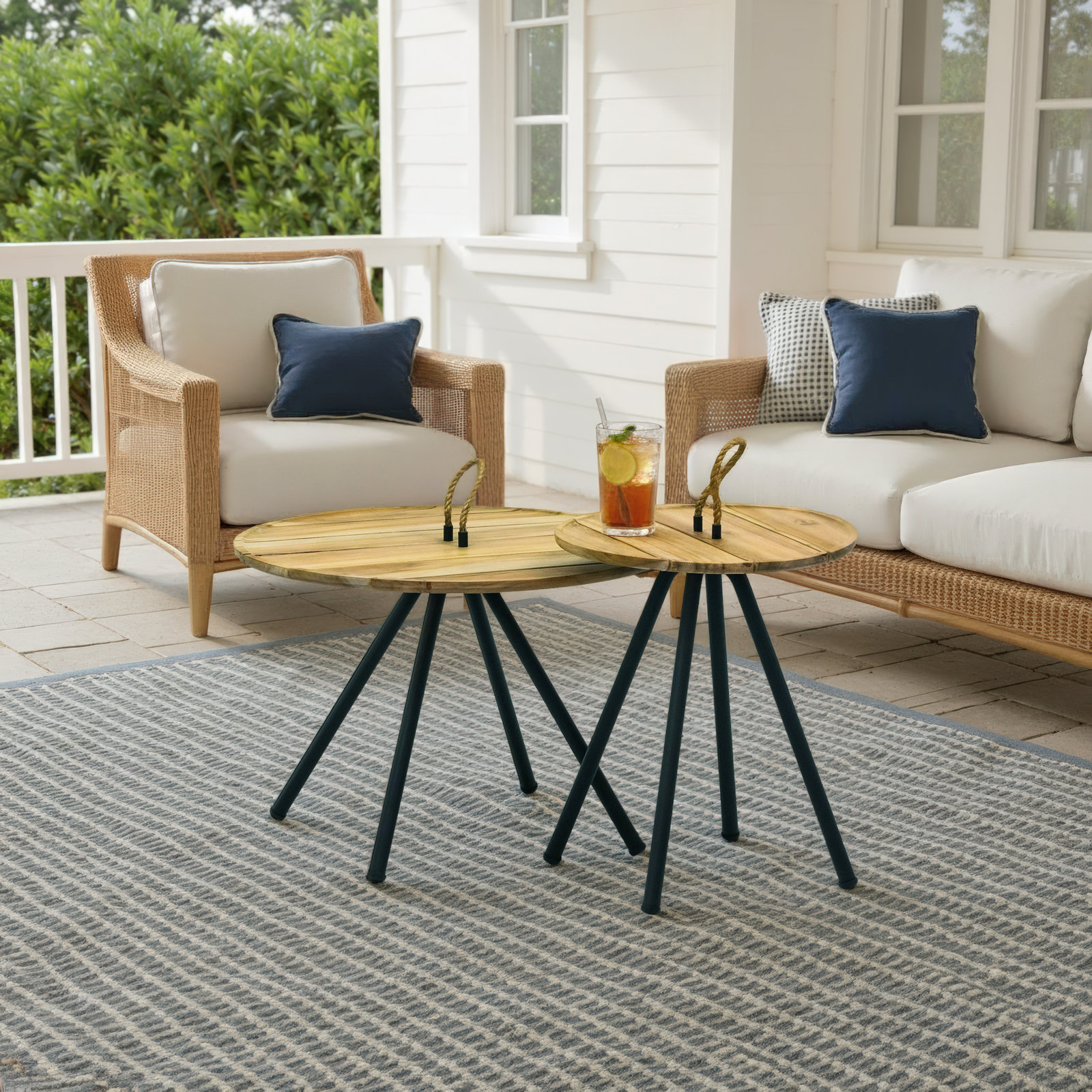 Woburn 23'' Wood Outdoor Side Tables