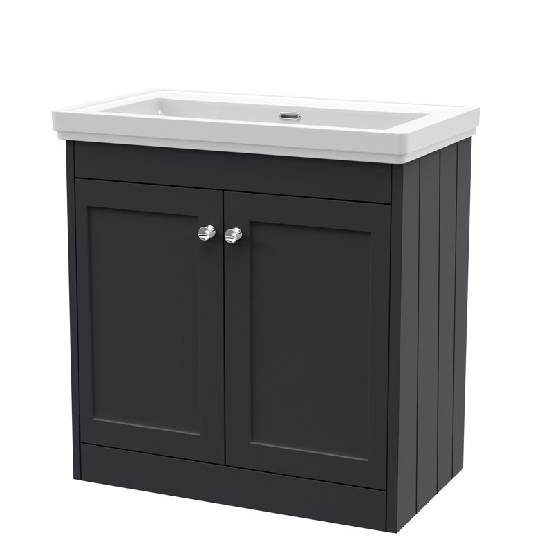Ashwick 830 mm Bathroom Vanity, Soft Black