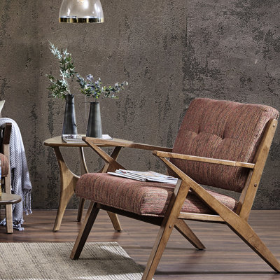 Élégante méridienne en bois massif de style Mid-Century moderne et assise, P 30 po x H 32,5 po, l 33,5 po