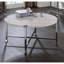Table basse ronde avec cadre en métal