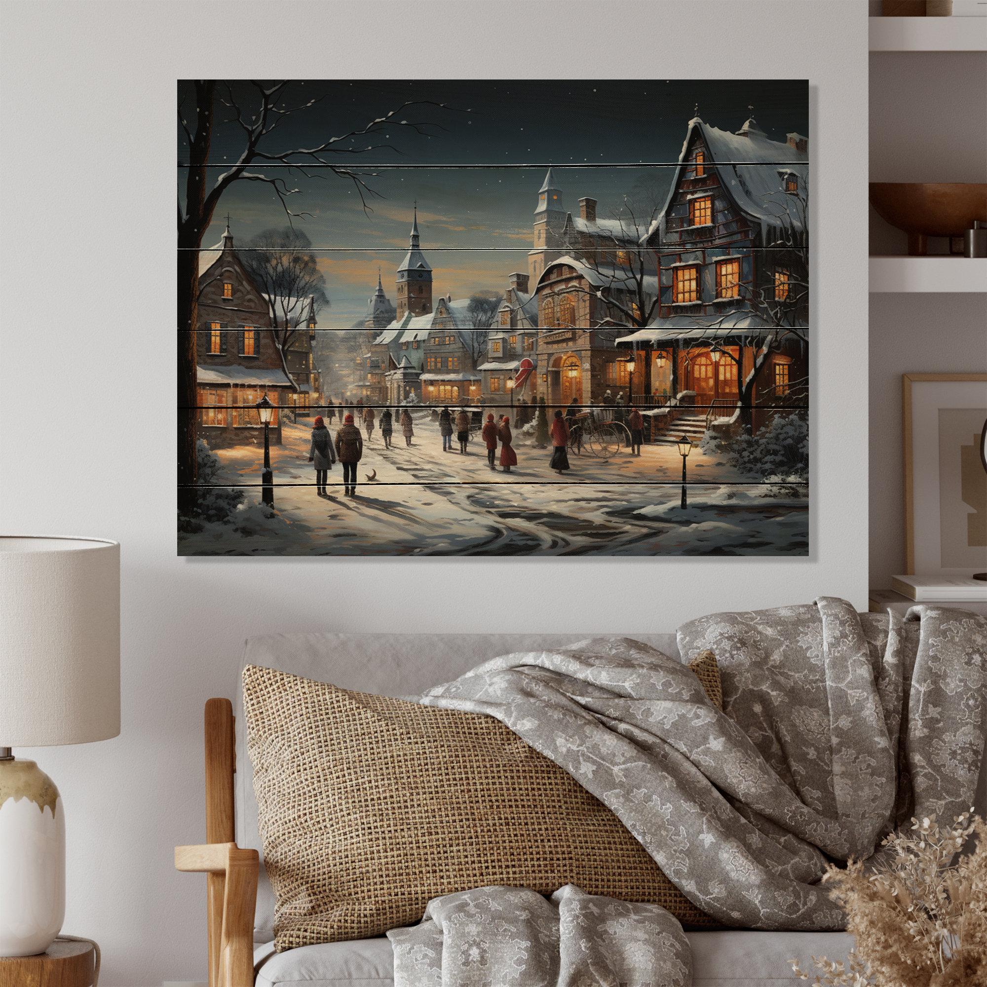 Red Barrel Studio Winter Village Carnival I On Wood Print - Wayfair Canada