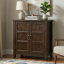 Armoire de rangement basse en bois massif avec tablettes réglables Burlington