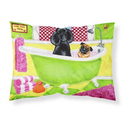  Baignoire pour deux avec taie d'oreiller caniche et carlin