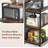 3-Tier Mini Fridge Cabinet With Microwave Stand, Wooden Utility Storage Shelf For Dorm Kitchen, Multifunctional Baker Rack With Ample Storage Space