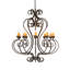 Lustre classique à 10 lumières de style bougie Bisceglia
