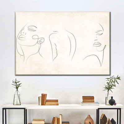 One Line Woman Canvas Print