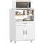 HOMCOM Kitchen Trolley with Wheels, Modern Mobile, 59 x 40 x 92 cm, White
