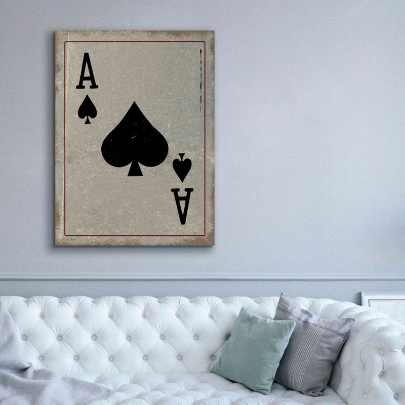 «Ace of Spades» par Cindy Jacobs, estampe numérique sur toile, H 54 po x l 40 po x P 1,5 po