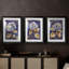FLORAL Series CCXXXVIII  -Custom Framed  Premium Print W Matt - 3 Pieces-901857201